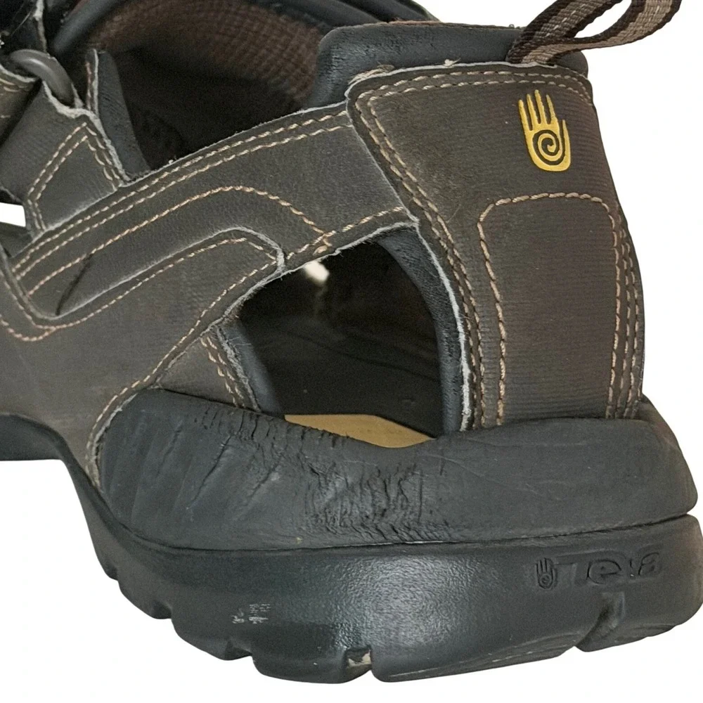 Teva Omnium Men's Brown Closed Toe Hiking Water Sandals ShocPad 1001116 Size 11‎